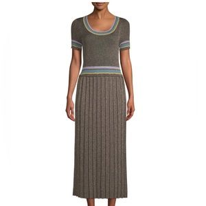 Sui by Anna Sui Women's Striped Trim Knit Dress